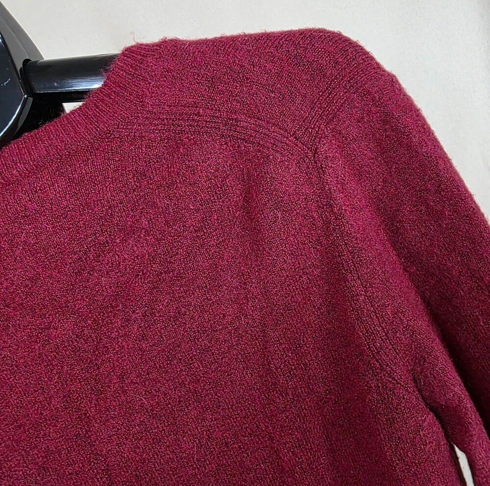 J.Crew | Merino Wool Blend V-Neck Sweater| Maroon | Pockets | Small - Picture 6 of 12